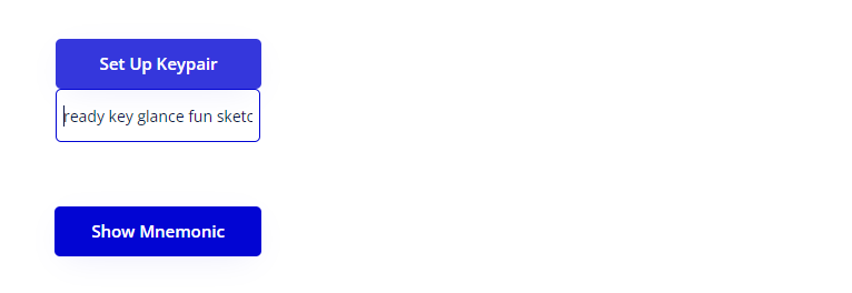 Setup Keypair From Mnemonic